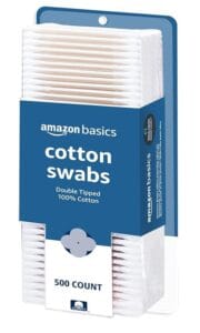 Amazon Basics Cotton Swabs 500 Count for Personal Hygiene and Baby Care