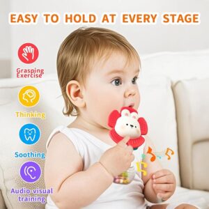 Baby teething toy with textured surface for gum relief and sensory development"