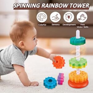 Baby Spinning Stacking Toys with wobble base for fun toddler learning