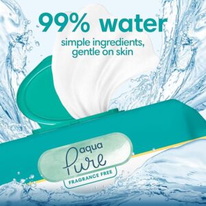 Pampers Aqua Pure wipes gentle on baby skin