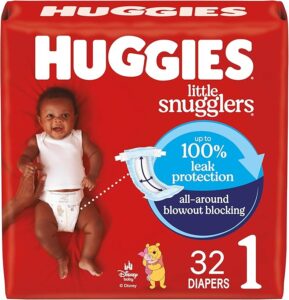 Huggies Size 1 Little Snugglers Baby Diapers pack 32 count