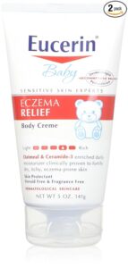 Eucerin Baby Eczema Relief Body Creme 5oz 2 Pack – Soothing Moisturizer for Dry and Eczema-Prone Skin