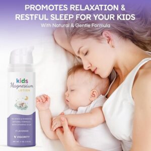 Parent applying Magnesium Lotion on baby before bedtime for calming sleep