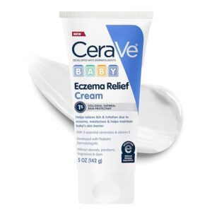 CeraVe Baby Eczema Relief Cream 5oz – Soothing Colloidal Oatmeal Cream for Itchy Baby Skin