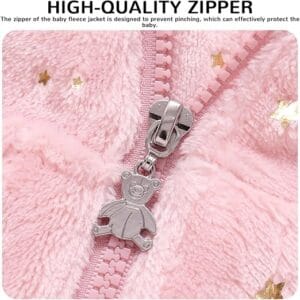 Baby girl and toddler boy wearing soft winter fleece hooded jacket warm infant outerwear