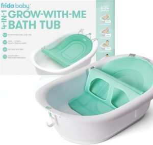 "Frida Baby 4-in-1 Grow-with-Me Baby Bathtub with removable sling - newborn position"