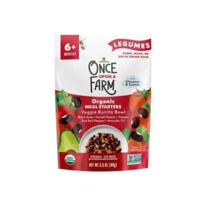 Once Upon a Farm frozen organic baby food pouch — Black Bean, Red Pepper, Sweet Potato & Cilantro, 3.5 oz.
