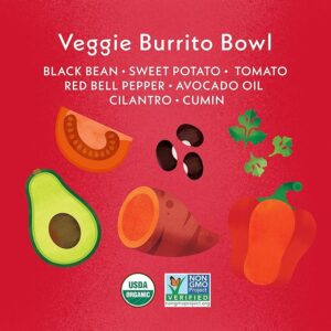 Once Upon a Farm frozen organic baby food pouch — black bean, red pepper, sweet potato & cilantro.