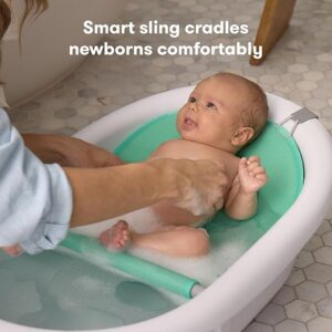 Frida Grow-with-Me Bath Tub flipped support for sitting infant"