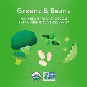 Once Upon a Farm Frozen Organic Baby Food Broccoli Peas & Navy Beans with Olive Oil & Mint Plant-Rich Meal 3.5 oz