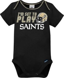 Gerber NFL Unisex Baby NFL Team 3 Pack Short Sleeve Onesie Bodysuit for Newborns and Infants