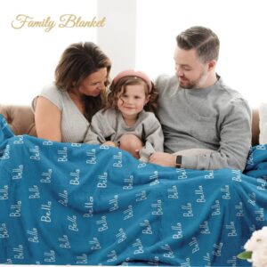 Super Soft Plush Flannel Custom Name Baby Blanket for Newborns and Toddlers