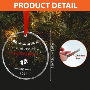 Close-up of Baby on The Way ornament for pregnancy announcement