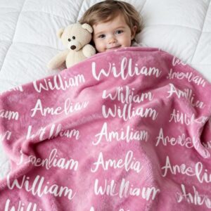 Ship Next Day Personalized Baby Blanket