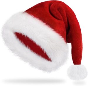 Iioscre Santa Hat Adult Christmas Hats