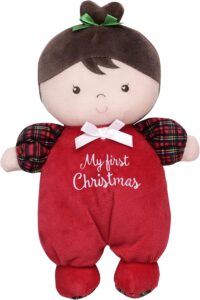 “Plush Baby Doll with My First Christmas Embroidery Julie Red 9 Inch Baby Christmas Gift”