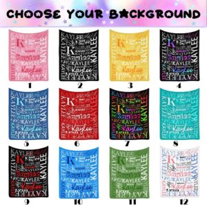Personalized blanket with granddaughter’s name, custom soft flannel throw gift for granddaughter, unique Christmas and birthday gift blanket.