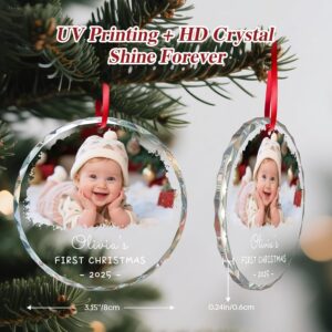 Custom 1st Christmas ornament for newborn boy girl 2025
