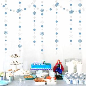 52Ft White Winter Wonderland Hanging Paper Garland Banner