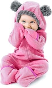 cuddle club fleece baby bunting bodysuit for winter babies