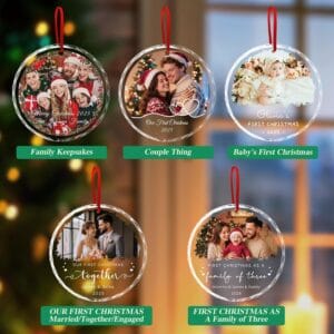 “Puzzlo Personalized Baby’s First Christmas Ornament 2025 with Photo and Name”
