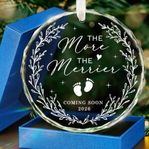 EXMOZ Pregnancy Announcement Gifts for Grandparents Ornament 2025