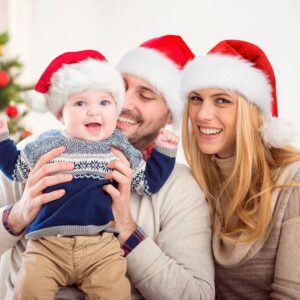 Children wearing RJVW Christmas Santa Hat velvet unisex holiday hat