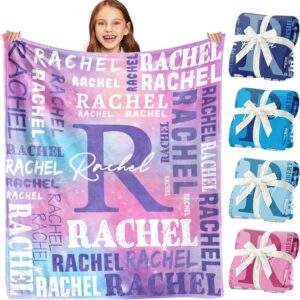 “Ultra-soft personalized flannel blanket for teen girls and boys with custom name, perfect gift for birthdays and Christmas”