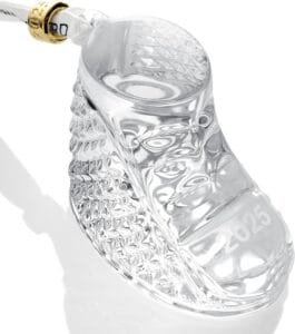 Custom Engraved Waterford Baby’s First Christmas Boot Ornament 2025 Edition