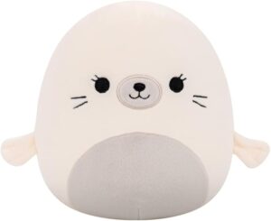 Squishmallows Original 8in Lucille the White Seal Official Jazwares Plush