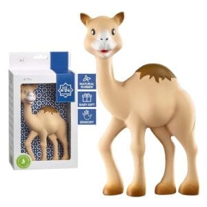 Sophie la girafe Al’Thir The Camel natural rubber baby teether