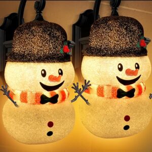 2 Pack Snowman Christmas Porch Light Covers