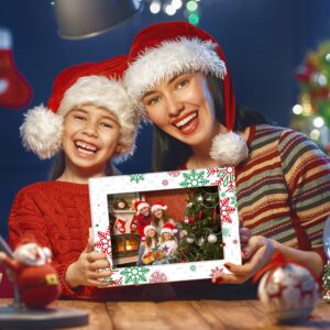 Party Greeting Christmas Picture Frame 4x6 Snowflake Ceramic Photo Frame Holiday Xmas Decoration Gift