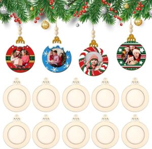 COCHIE Wooden Christmas Photo Ornaments Crafts
