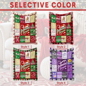 Personalized Christmas Blanket with Name