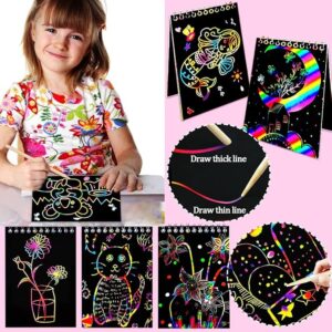 Rainbow scratch paper craft kit for kids ages 3 to 10
