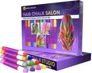 Desire Deluxe girls hair chalk set with 10 washable non-toxic color pens