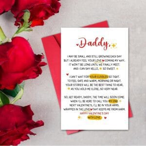 Xuewenmeihua pregnancy announcement card for expecting father